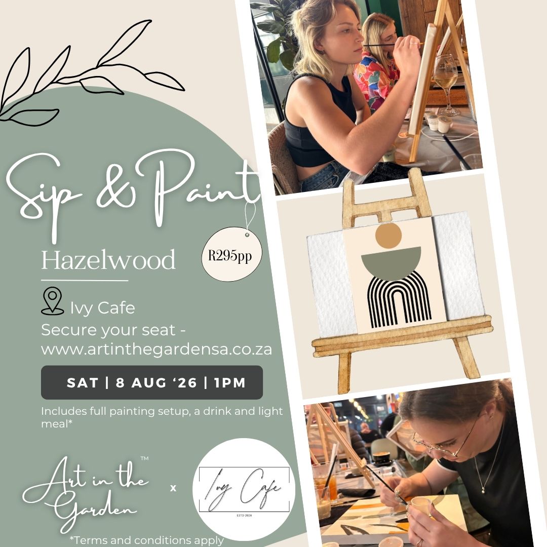 Sip & Paint (Saturday) 8 August '26 (1PM) at Ivy Cafe (Hazelwood)